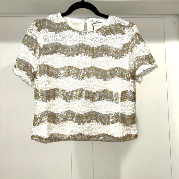 Alluv Place Tops - ✨ Cropped Sequin Top